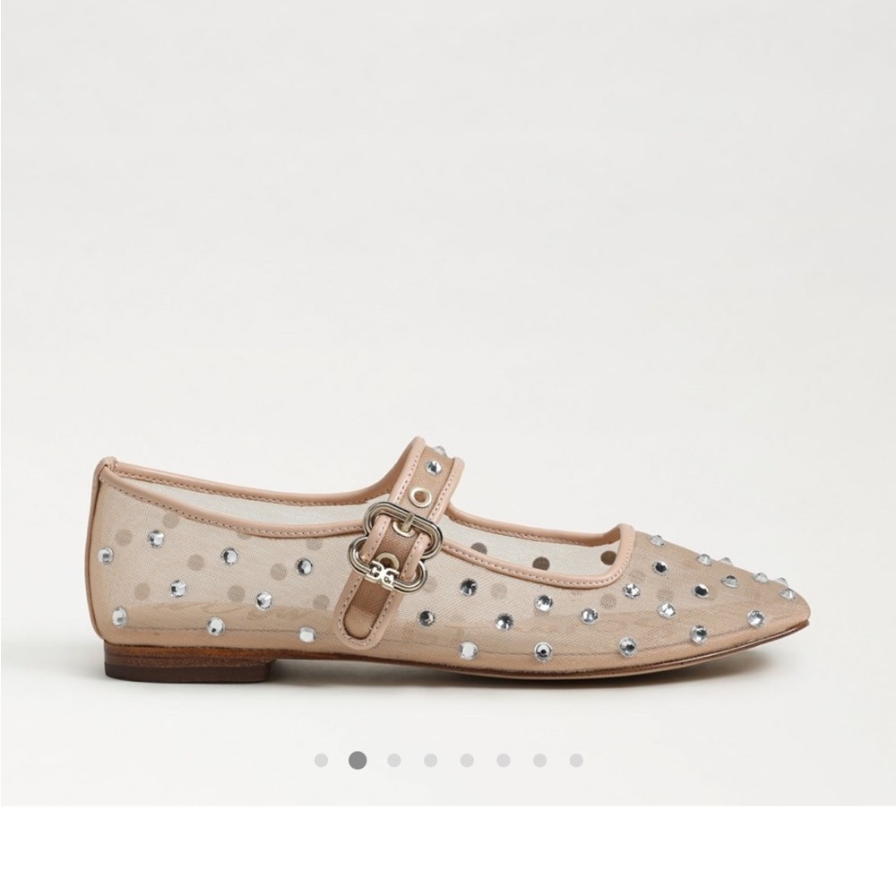 Sam Edelman Women's Michaela Gem Embellished Mesh Mary Jane Shoes Flats 7 - Picture 2 of 11